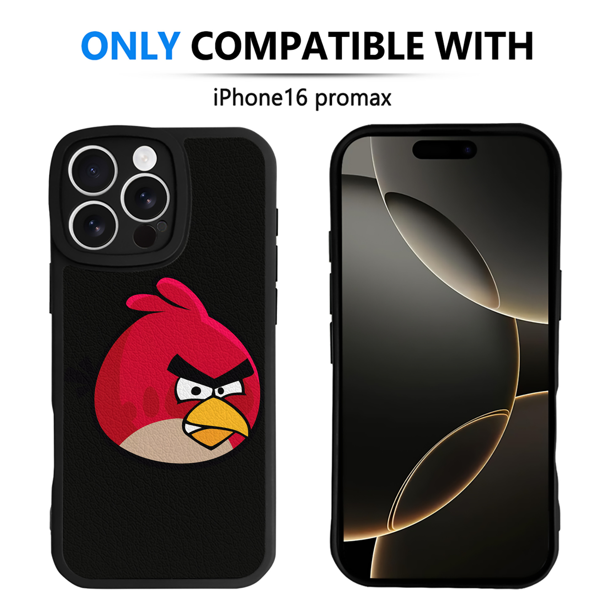 （画像用） Angry Birds アングリーバード 【iPhone 16シリーズ対応】シリコンスマホケース（レザー調） 材質：シリコン